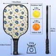 thumbnail image 4 of Pickleball Paddles Set,Pioneer Flower Floral Print Pattern Fiberglass Surface Pickleball Racket Set with 2 Indoor Outdoor Pickleball Balls and Pickleball Bag,Pickle-ball Equipment, 4 of 6