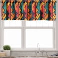 thumbnail image 3 of Ambesonne Ethnic Valance & Curtain, Geometric Modern Design, 55"x30", Teal Orange Marigold, 3 of 6
