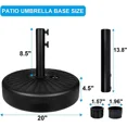 thumbnail image 4 of 7.5ft Umbrella Outdoor with 20 Inch Round Umbrella Base Stand for Pool Green, 4 of 12