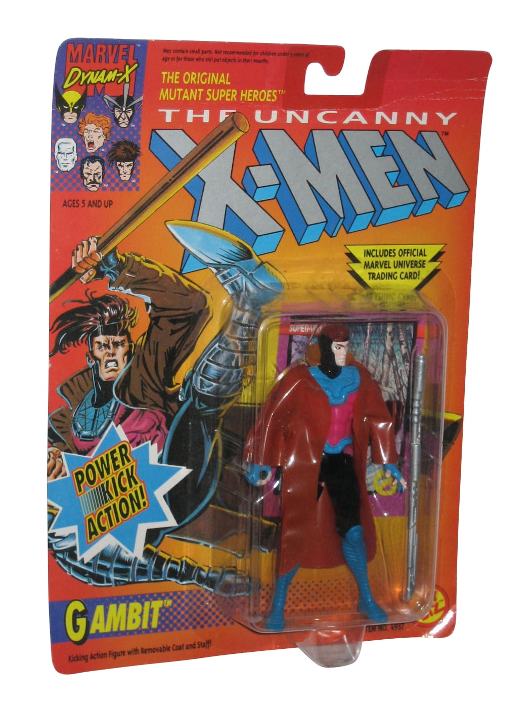Marvel The Uncanny XMen Gambit Power Kick Toy Biz Figure