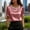 Pink, variant on Women's Solid Color Casual Short Sleeve Round Neck T-Shirt Top for Summer