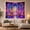 Moon Temple, variant on Bioluminescent Jellyfish in Cosmic Nebula with Stars and Moon, Dreamy Fantasy for Space Lovers, Ethereal Ocean Digital Art, Birthday Gift Tapestry Wall Hanging for Bedroom and Living Room