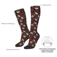 thumbnail image 4 of Fotbe Red Rose Skull Calcetas Divertidas Estampadas para Hombre y Mujer, Calcetas de Algodón hasta la Rodilla para Caminar, Correr, Enfermería y Embarazo, 4 of 6