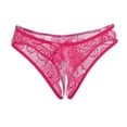 thumbnail image 2 of Tanga sexy con entrepierna abierta, bragas de cintura baja con espalda en T, lencería, ropa de dormir Rosado, 2 of 9