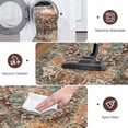 thumbnail image 5 of Washable Area Rug, 4x6 Non-Slip Boho Vintage Living Room Bedroom Rug with Rubber Backing, Low Pile Faux Wool Soft Distressed Rug Floor Carpet for Living Room, Laundry, Kids Playroom, 5 of 7