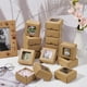 thumbnail image 4 of 20 cajas de cartón kraft marrón con ventana transparente, de 8 x 8 x 4 cm (3,15 x 3,15 x 1,57 pulgadas). Cajas de regalo cuadradas de cartón kraft para bodas, fiestas y joyería., 4 of 9