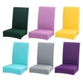 thumbnail image 4 of Funda elástica para silla de color caramelofunda elástica para asiento de comedor (púrpura claro) Tmvgtek Libre de BPA, 4 of 9