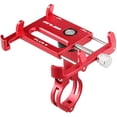 thumbnail image 1 of Support de Téléphone pour Vélo et Moto - Support de Téléphone en Aluminium avec Rotation à 360° Guidon Réglable Compatible avec iPhone TP XR 8 Plus, Compatible avec Samsung S9/S8 (Rouge), 1 of 5