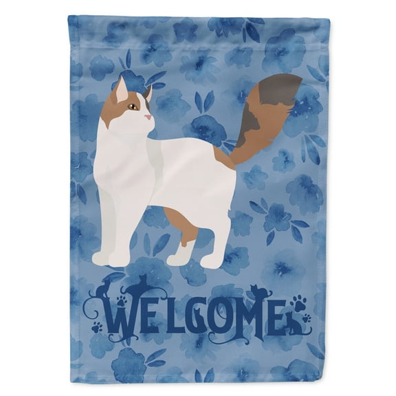 Carolines Treasures CK4999CHF Turkish Van Cat Welcome Flag Canvas House Size Large multicolor