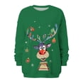 thumbnail image 5 of Costumes de Noël en Liquidation Col Rond Mode Décontractée Manches Longues Chandail en Molleton Imprimé de Noël Hauts Blouse Chandail en Molleton Surdimensionné pour Femmes, 5 of 5