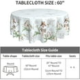 thumbnail image 4 of Winter Blue Snowman Round Tablecloth 60 Inch Christmas Snowflake Decoration Holiday Snow Table Cloth Polyester Fabric Waterproof Washable Table Cover for Home Kitchen Outdoor Party, 4 of 6