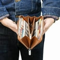 thumbnail image 3 of genuine leather long women's wallet men's leather clutch bag dropshipping,SKU01029-头层牛皮【天蓝】现货, 3 of 10
