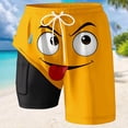thumbnail image 1 of Men's Beachwear Board Shorts for Summer Leisure with Print Design Layer Quick-Dry Surf Swim Trunks, 1 of 4
