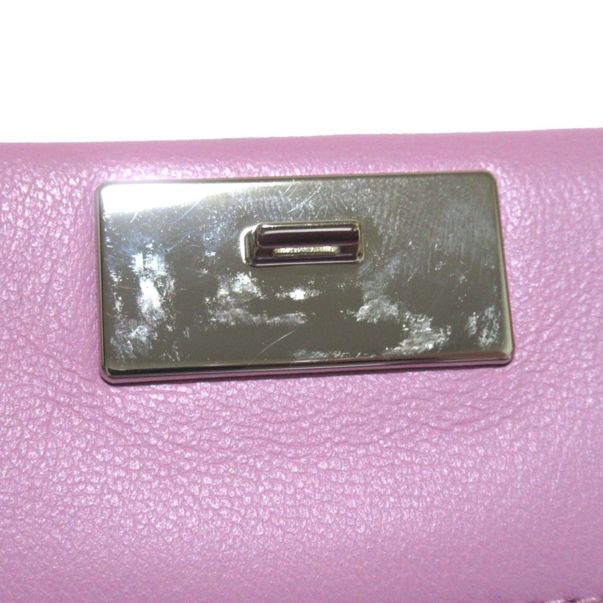 Pre-Owned Kate Spade Grace Leather Flap One-Shoulder Bag, Pink, Women's