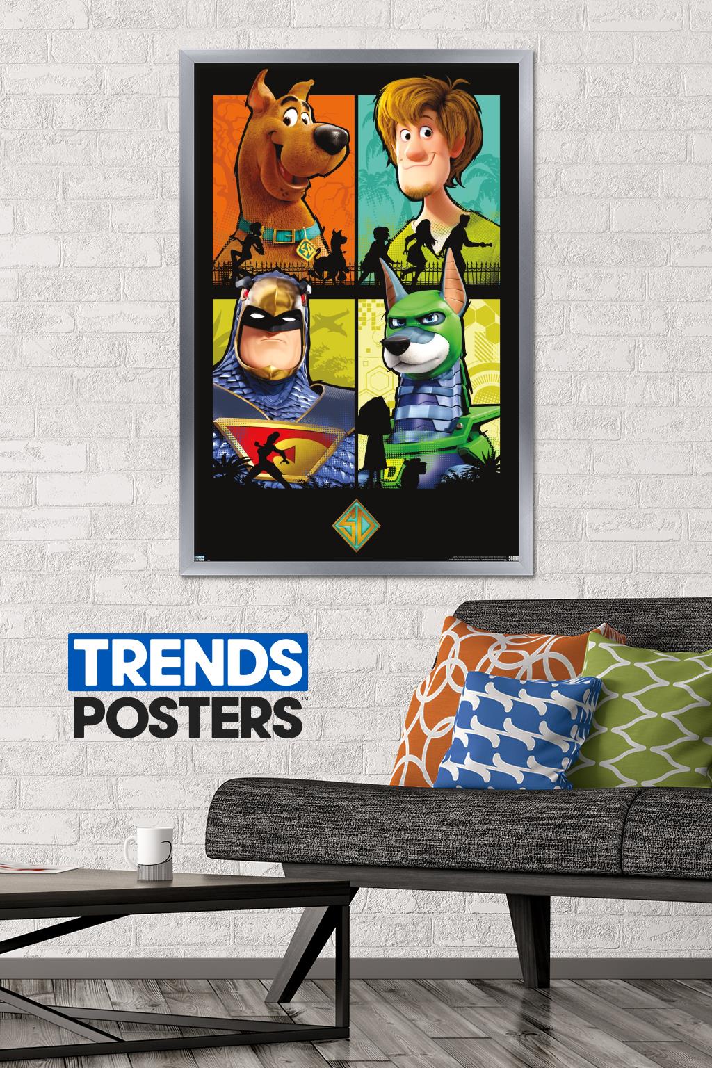 Scooby- Doo: Scoob! - Grid Wall Poster, 22.375" x 34", Framed