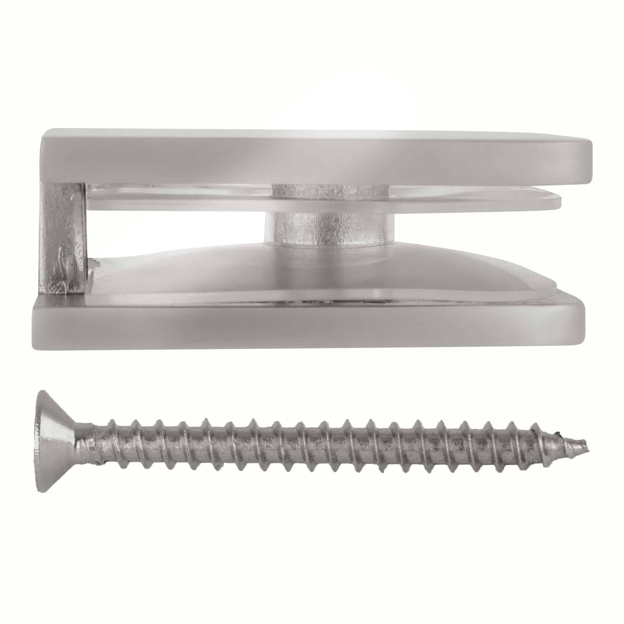 CRL UC77SC Satin Chrome Traditional Style Fixed Panel U-Clamp