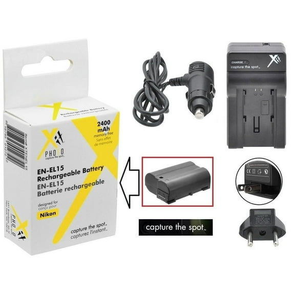Hi Capacity EN-EL15 Lithium Ion Battery With Fast Charger For Nikon D7500 D500