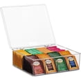 thumbnail image 6 of 2 Pack Large Stackable Plastic Tea Bag Organizer - Storage Bin Box for Kitchen Cabinets, Countertops, Pantry - Holds Beverage Bags, Cups, Pods, Packets, Condiment Accessories Holder, 6 of 9