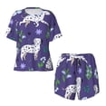 thumbnail image 2 of Yiaed Cute Dog Print Short Sleeve Pajama Sets for Women Casual Crew Neck 2 Piece Lounge Sets Women's Short-Sleeved Pajama-3X-Large, 2 of 5