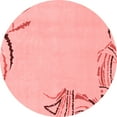 thumbnail image 1 of Ahgly Company Indoor Round Solid Red Modern Area Rugs, 7' Round, 1 of 4