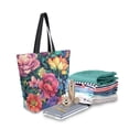 thumbnail image 2 of FORMRS Womens Canvas Tote Bag with Zipper Inner Pocket Shoulder Handbag, Ethereal Floral Harmony, 2 of 7