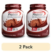 (2 pack) Premier Protein 100% Whey Protein Powder, Chocolate Milkshake, 30g Protein, 29 Servings