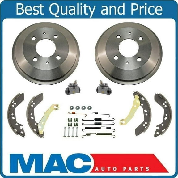 Rear Brake Drums Shoes Wheel Cylinders Springs for Hyundai Accent 00-02 6pc