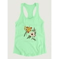 thumbnail image 3 of Garden Flowers Delight Racerback Tank Women -Sydenham Edwards Designs, Female Small, 3 of 4