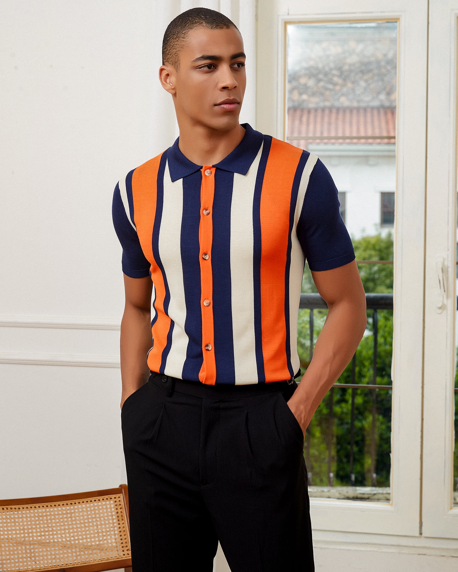トップス BoTT Button Down Knit Polo (navy) BoTT / BUTTON DOWN KNIT POLO / NAVY | Sophomore