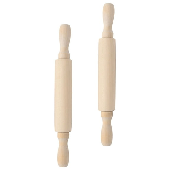 Ifundom Mini Wooden Rolling Pin Set 2Pcs Nonstick for Dumplings, Baking, Pastry, Dough, and Cooking Tools