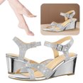 thumbnail image 1 of Zapatos Casuales Verano Tacón para Fiesta Boda Cómodos Con Correa en El Tobillo Mujer, 1 of 8