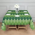 thumbnail image 3 of Green Argyle Pattern Square Tablecloth,Waterproof Square Table Cover,Wipeable Spillproof Washable Table Cover for Home Kitchen Party Decor 60"x60"(152x152cm), 3 of 6