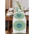 thumbnail image 2 of Hokiten Table Runners 48 Inches Long Dress Scarves, Green Botanical Circle Farmhouse Kitchen/Dining Table Runner, Short Coffee Tablerunners, Abstract Art Vintage 13x48 Inch, 2 of 7