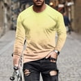 thumbnail image 2 of CHGBMOK Mens T Shirts Casual Round Neck Long Sleeve Pullover Printed T-Shirt Blouse,Sizes S-5XL, 2 of 4
