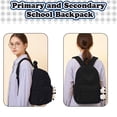 thumbnail image 4 of Lomyolo School Backpack for Women 4 5 6 7 8 9 10 11 12 13 Year Old Daughter Corduroy Backpack Lightweight Bookbag for School, Travel Cute Gift - Black, 4 of 6