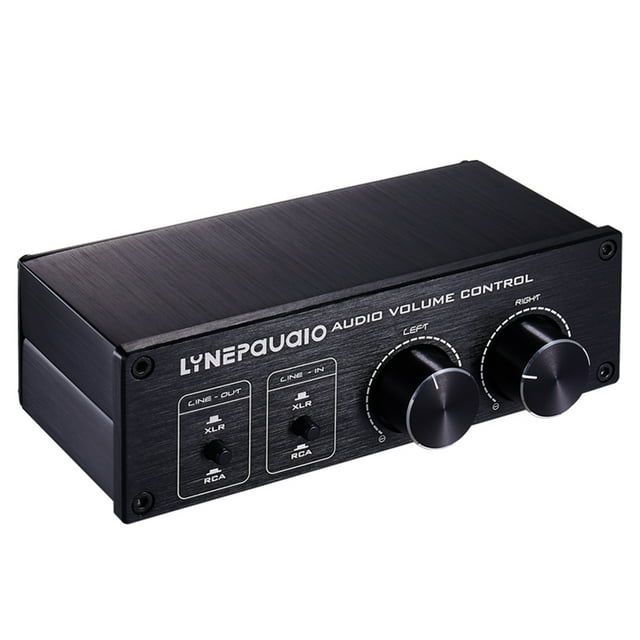 Controlador de volumen LYNEPAUAIO controlador de volumen de Audio pasivo con modo completamente equilibrado y de un solo extremo XLR y RCA interfaz para el sistema estéreo doméstico altavoz preamplifi LYNEPAUAIO Controlador de volumen