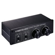 Passive Audio Controller with Fully-Balanced & Single-Ended Mode XLR & RCA Interface for Home Stereo System Pre-Amplifier Speaker