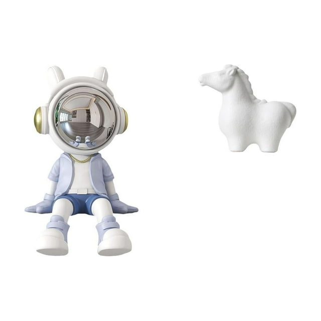 Figura de escritorio,Estante con estatua de astronauta para decoración de oficina y hogar,Figura decorativa de escritorio de resina para decoración del hogar,Estatua del caballo,Estatua de