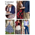 thumbnail image 6 of Anygrew Women's Lightweight Cardigans Casual 3/4 Sleeves Shrugs Open Front Cropped Cardigan Bolero for Dress, 6 of 8