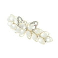 thumbnail image 4 of Unique Bargains 1 Pc Butterfly Wings French Barrette Hair Clips Hairdo Clip for Home Gold Tone White, 4 of 5
