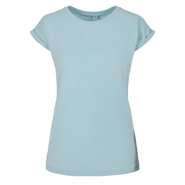 Build Your Brand Womens Extended Shoulder T-Shirt