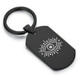 thumbnail image 1 of Stainless Steel Nazar Evil Eye Good Luck Charm Dog Tag Keychain Circle Ring, 1 of 2