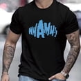 thumbnail image 1 of T-Shirt Décontracté pour Homme à Col Rond en Mélange de Spandex, Doté d'Une Élasticité Moyenne, Manches Courtes, Coupe Régulière, et Imprimé du Mot « WHAMMY », Parfait pour l'Été, 1 of 5