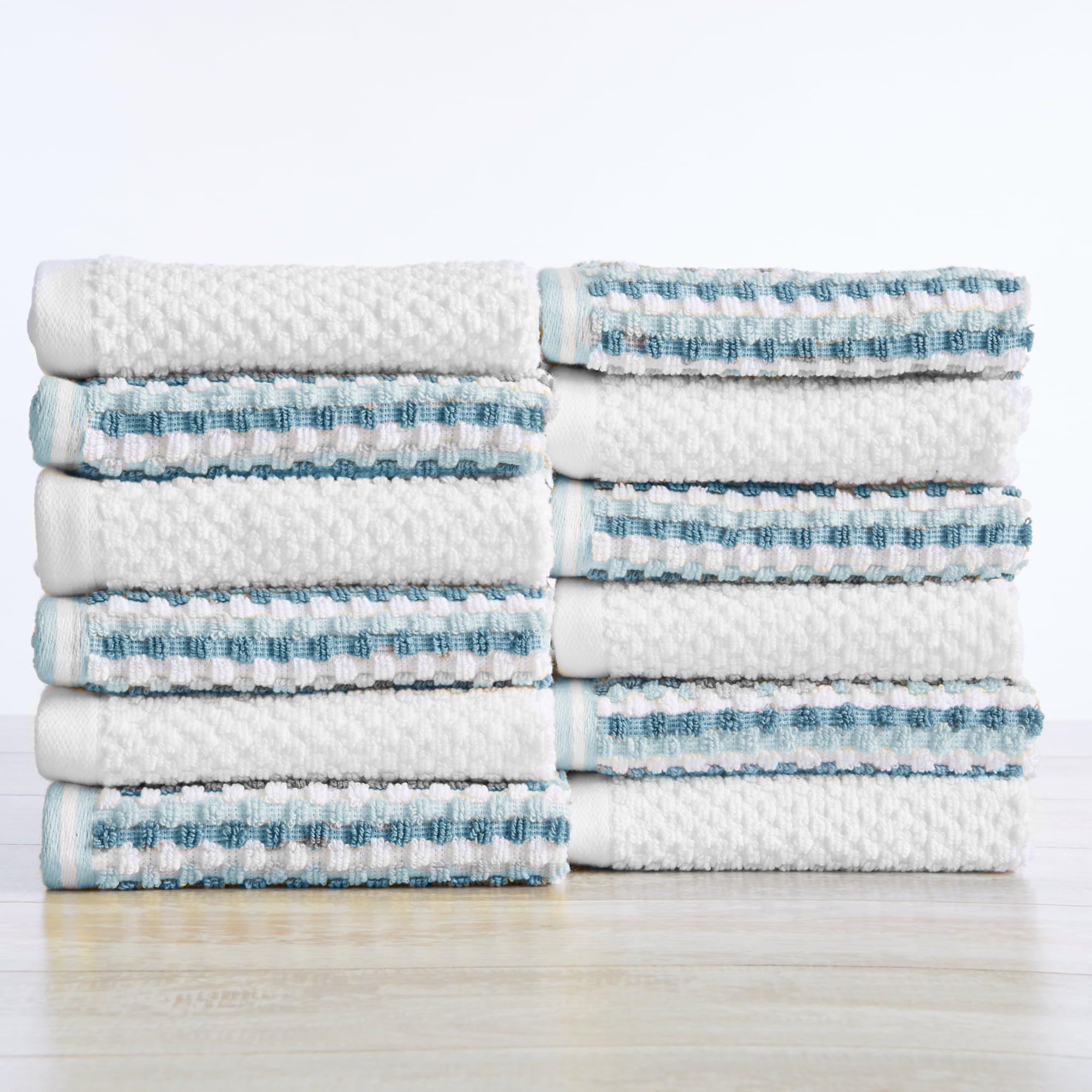 2 Pack Cotton Stripe Bath Towel - Noelle Collection