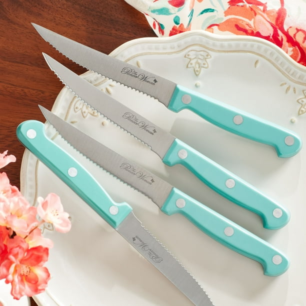 The Pioneer Woman Frontier Teal 4-Piece Steak Knife Set - Walmart.com