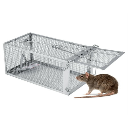 YLSHRF Rat Trap Cage,26.2*14*11.4cm Rat Trap Cage Small Live Animal Pest Rodent Mouse Control Bait Catch, Pest Trap Cage, Pest Trap Cage