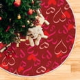 thumbnail image 5 of FMSHPON Valentine's Day Beautiful Red Love Heart Xmas Christmas Tree Skirt Stand Mat for Holiday Party Decoration Indoor Outdoor 48 inches, 5 of 6