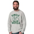 thumbnail image 5 of Single Like My Bicycle Gear Hipster Long Sleeve TShirt Men Women Brisco Brands X, 5 of 6