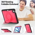 thumbnail image 5 of Decase for iPad Air 11-inch M3 (2025) / M2 (2024) Case,Rugged Shockproof Tablet Cover w/ 360° Rotating Hand Strap Foldable Hidden Stand,for iPad Air 11 Inch M3 2025/M2 2024 (Air 7th/6th Gen),Rose, 5 of 9