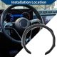 thumbnail image 3 of Funda para volante de fibra sintética Unique Bargains, protector de volante de ABS para automóvil, textura de fibra de carbono negra de 14.96" 1 Pc, 3 of 6